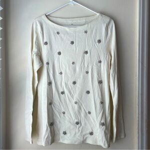 Embellished Cream Top